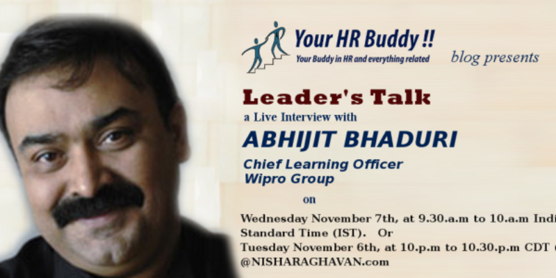 Leader’s Talk with Abhijit Bhaduri