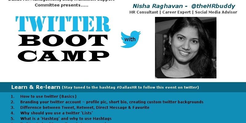 Twitter Boot Camp at Dallas HR on April 22nd
